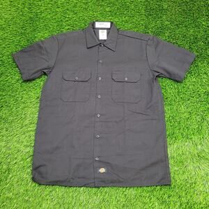 Dickies Utility Button Shirt Medium 22x30 Black Extra-Baggy